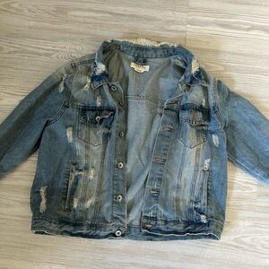 Distressed Jean jacket size L